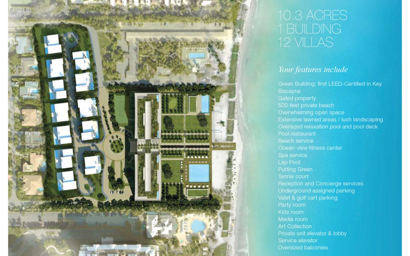 Siteplan for Oceana Key Biscayne, Luxury Oceanfront Condos in Miami, Florida 33149