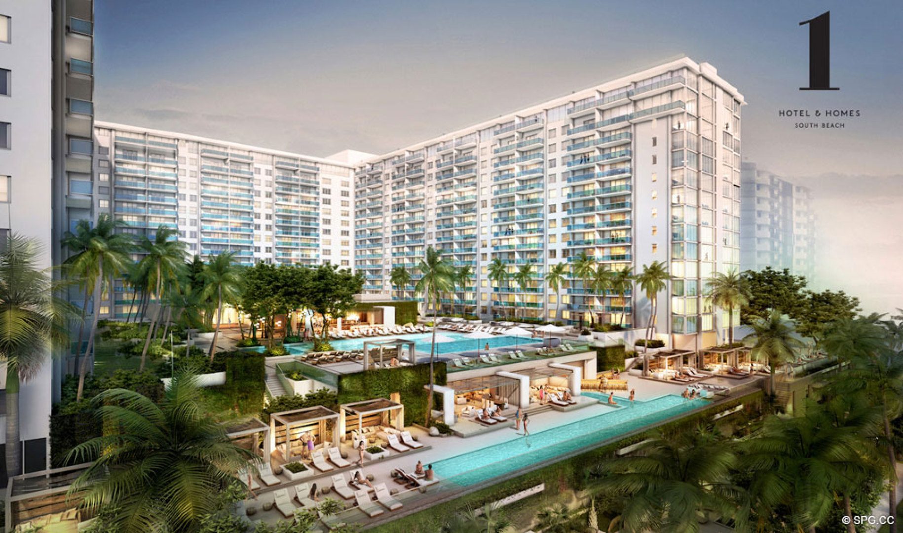 1 Hotel & Homes, Nueva Oceanfront Condominiums Situado a 2399 Collins Ave, Miami Beach, FL 33139 Lujo