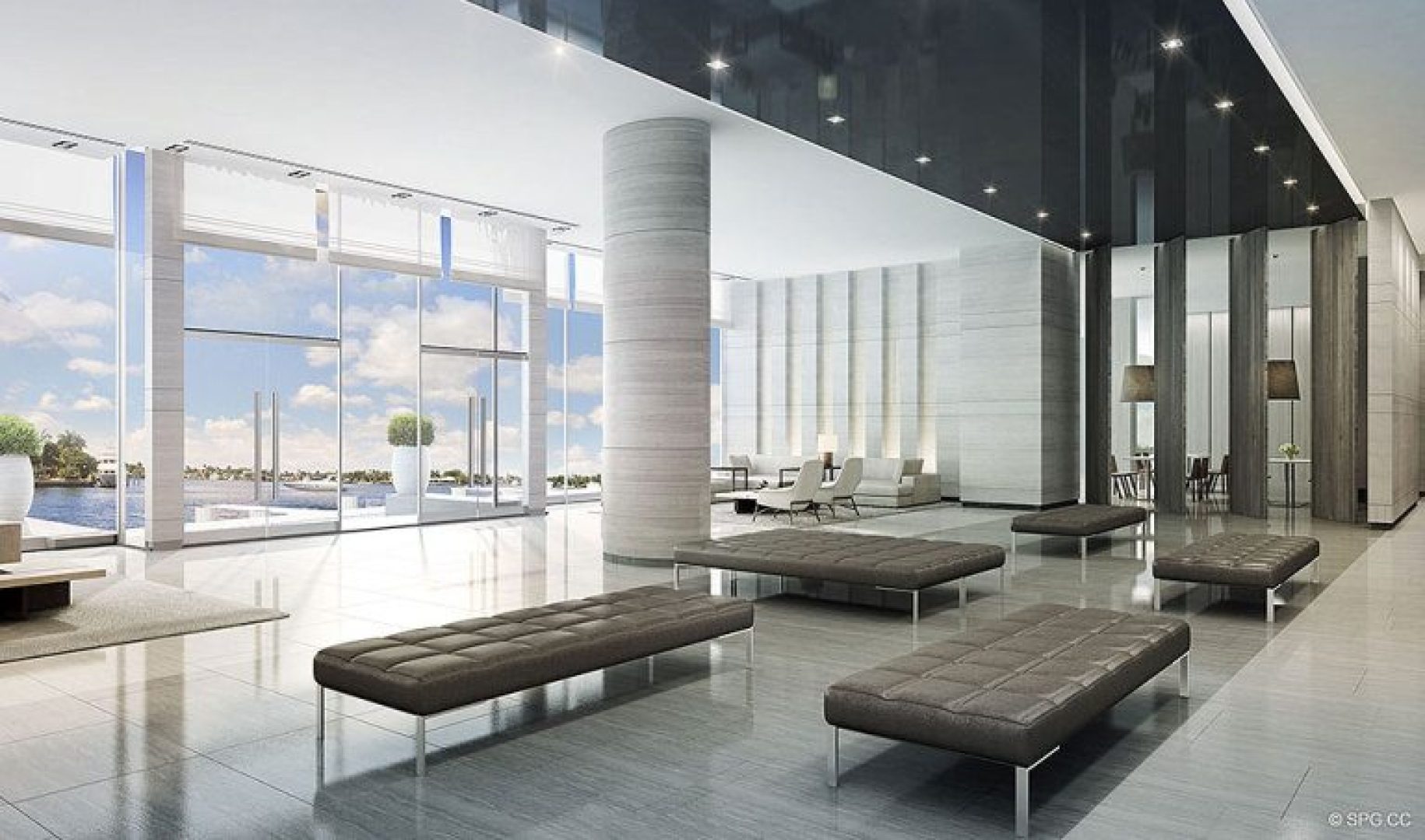 Lobby Concept for Riva, Luxury Waterfront Condos in Fort Lauderdale, Florida 33304.