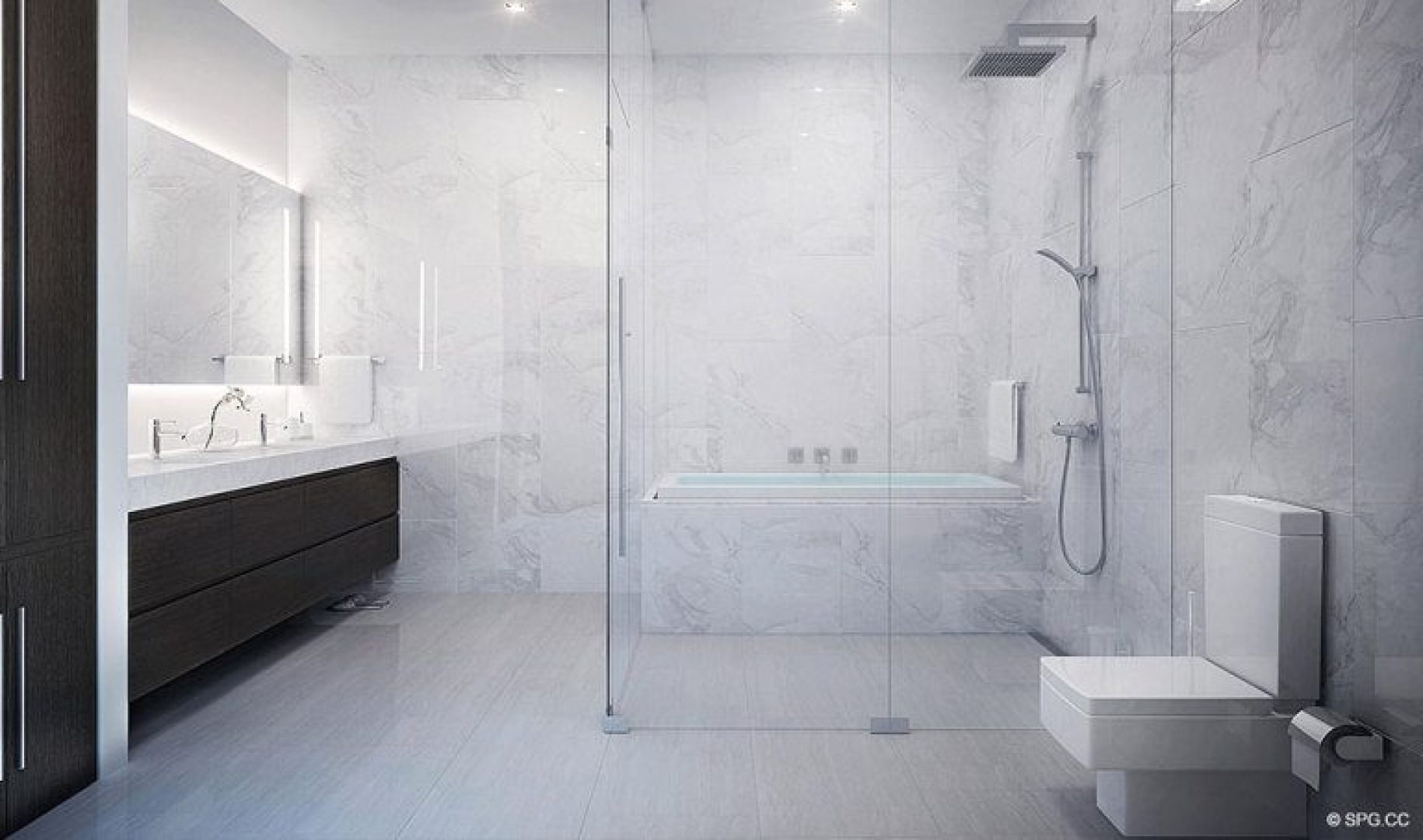 Bathroom Concept for Riva, Luxury Waterfront Condos in Fort Lauderdale, Florida 33304.