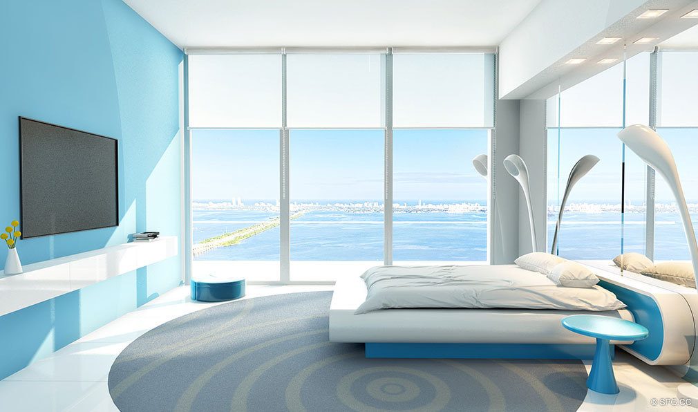 Relaxing Bedroom Concept for Paraiso Bayviews, Luxury Seaside Condos in Miami, Florida 33137