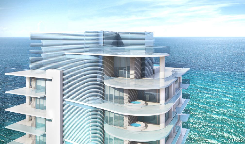 Penthouse Views from L'Atelier, Luxo Oceanfront Condominiums em 6901 Collins Avenue, Miami Beach, Florida 33141