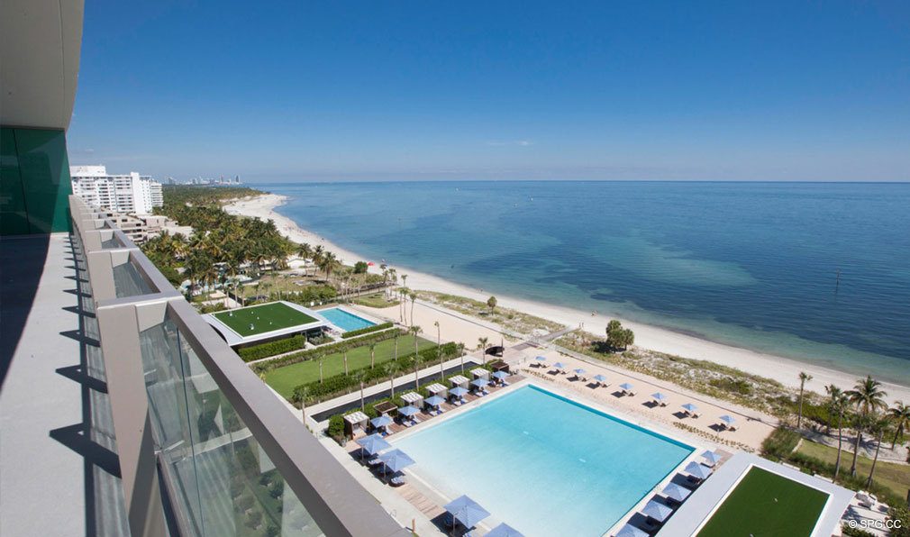 Ocean Terrace Views from Oceana Key Biscayne, Luxury Oceanfront Condos in Miami, Florida 33149