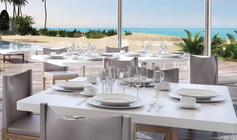 Poolside Restaurant at Oceana Key Biscayne, Luxury Oceanfront Condos in Miami, Florida 33149