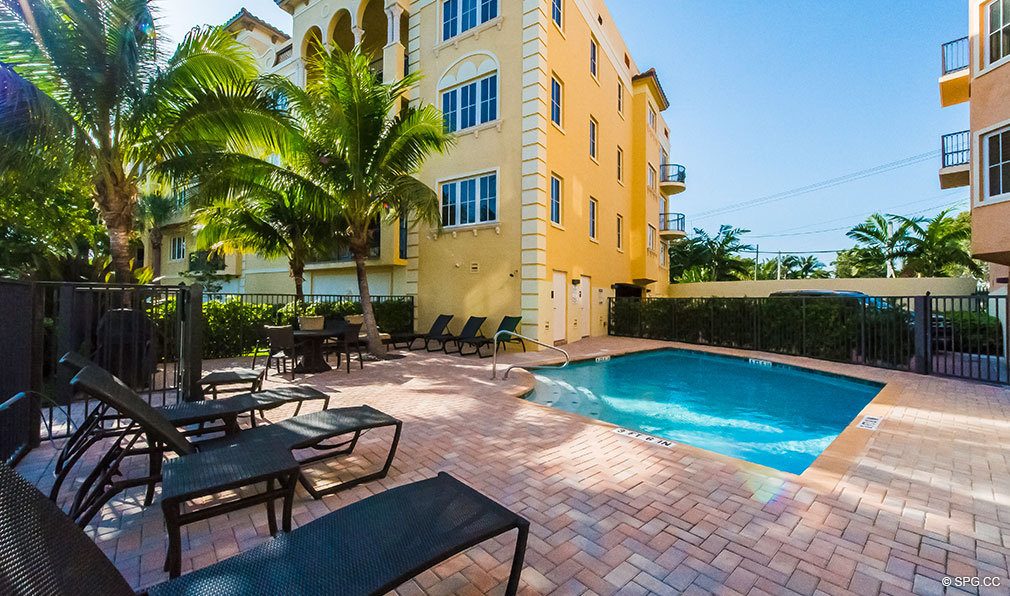 Pool Area at Hemingway Landings, Luxury Waterfront Condominiums in Fort Lauderdale, Florida 33316