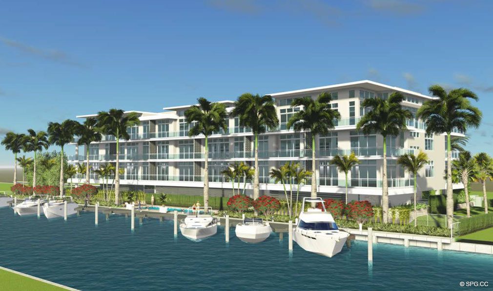 Water View of Aquarius 15, Luxury Waterfront Condos in Fort Lauderdale, Florida 33304