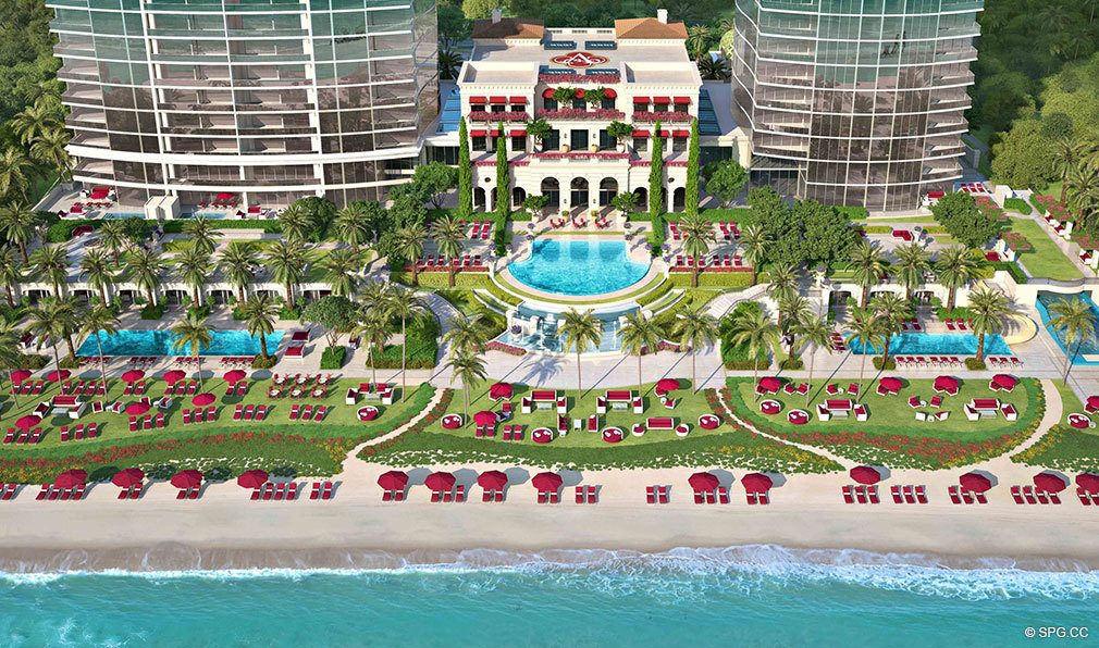 Siteplan of Estates at Acqualina, Luxury Oceanfront Condos in Sunny Isles Beach, Florida 33160