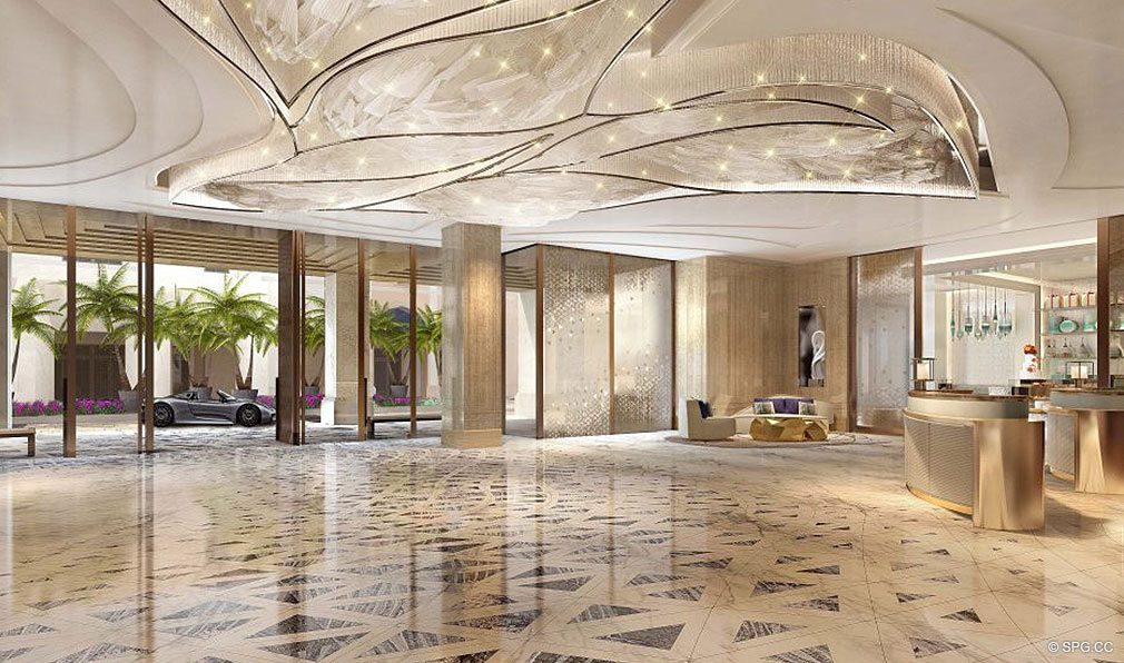 Lobby at The Residences at Mandarin Oriental, Luxury Condos in Boca Raton, Florida