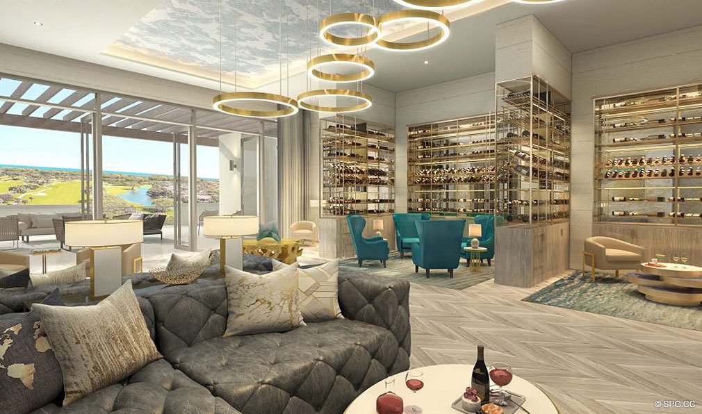 Residences Wine Lounge in The Residences at Mandarin Oriental, Luxury Condos in Boca Raton, Florida