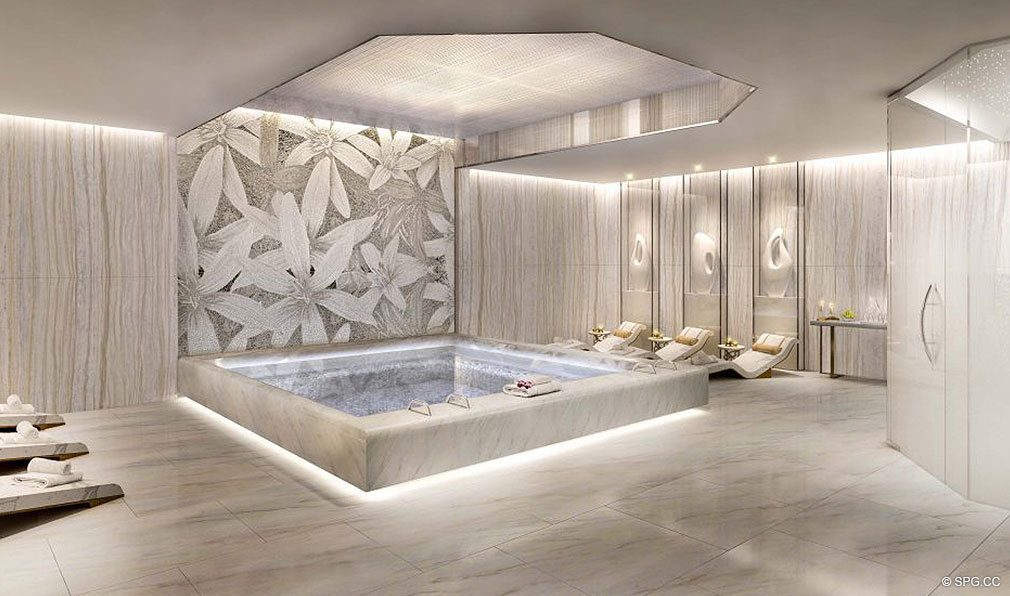 Luxurious Spa Wet Area at The Residences at Mandarin Oriental, Luxury Condos in Boca Raton, Florida