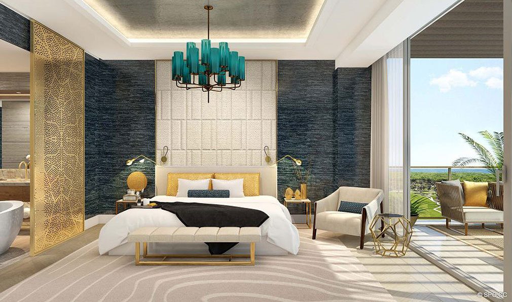 Master Suite with Large Terrace at The Residences at Mandarin Oriental, Luxury Condos in Boca Raton, Florida