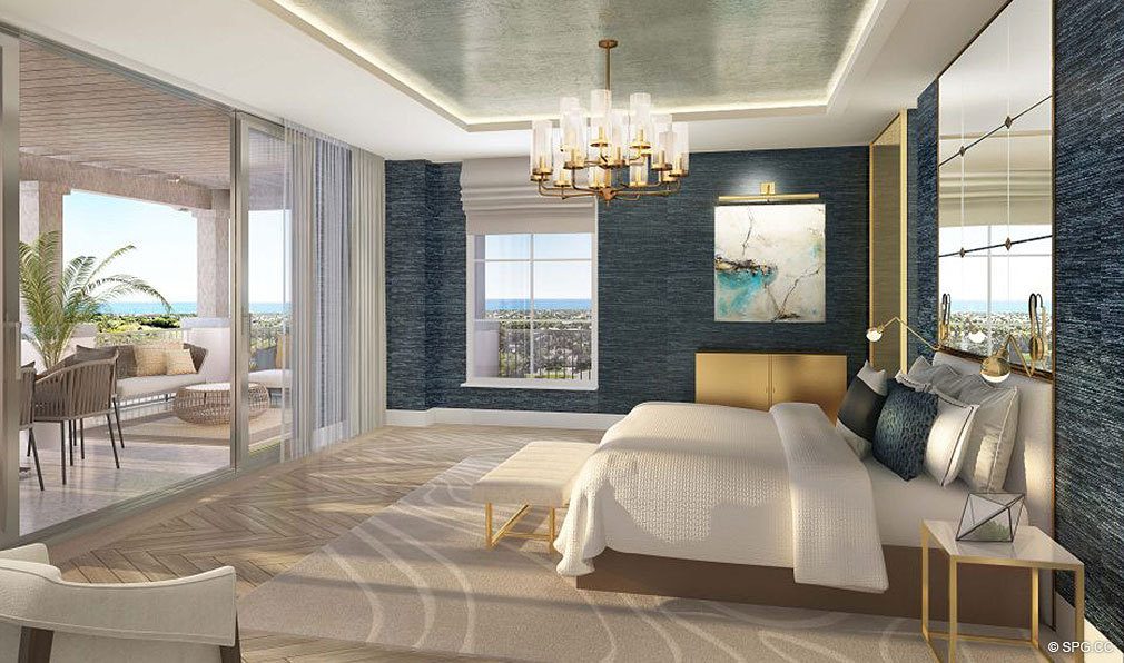Master Bedroom in The Residences at Mandarin Oriental, Luxury Condos in Boca Raton, Florida
