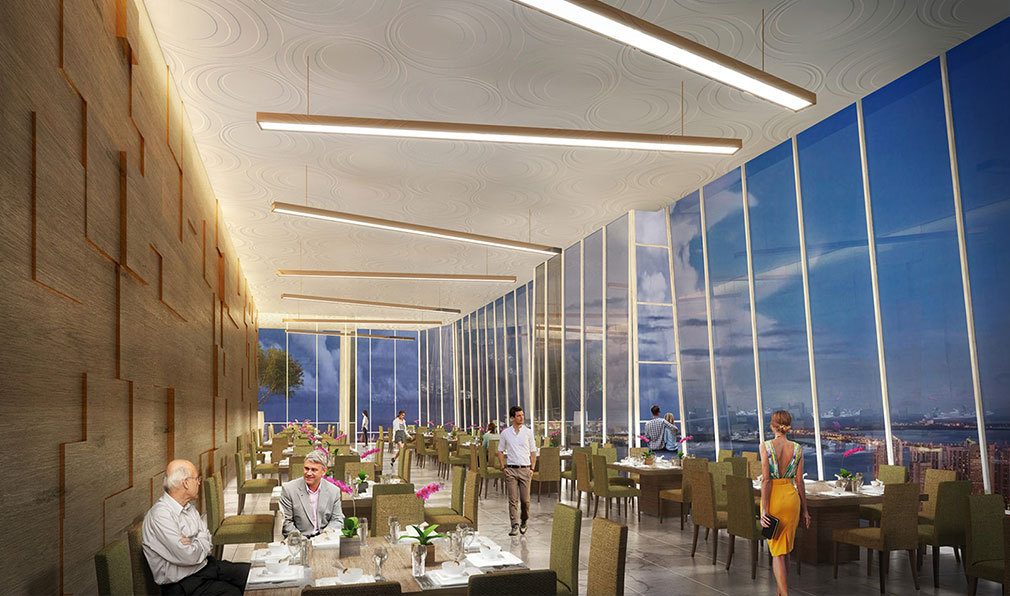 Dining in the Sky at Okan Tower, Luxury Condos in Miami, Florida 33136