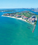 Aerial View of Fisher Island, Florida