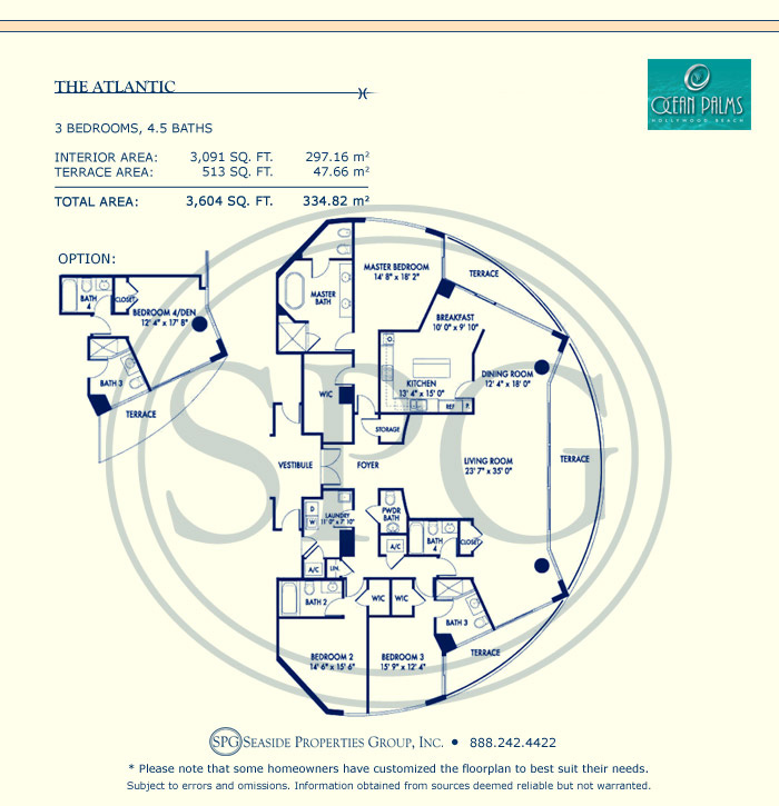 Ocean Palms Floorplan Ocean Palms Floorplan