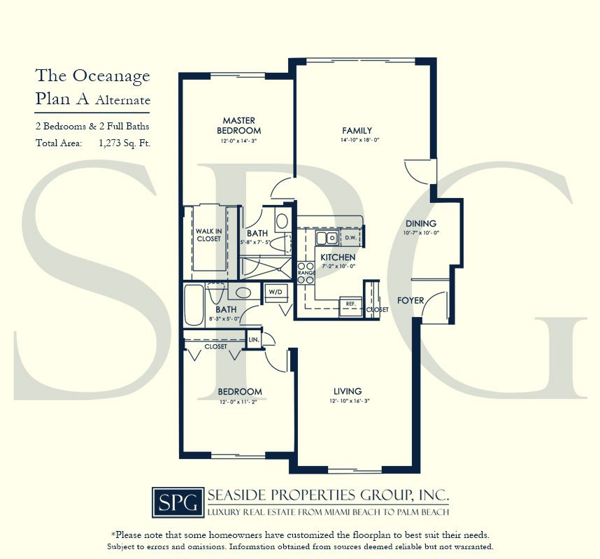 Residence A Alternate Floorplan at The Oceanage Luxury Waterfront Condo on Fort Lauderdale Beach