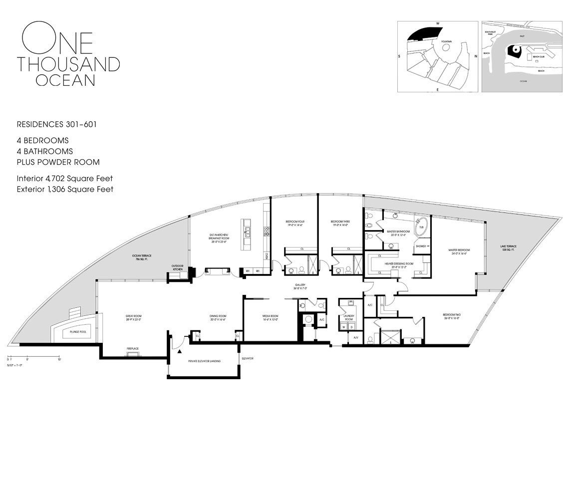 Residence 501 For Sale at 1000 Ocean, Luxury Oceanfront