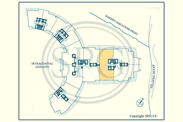 One Bal Harbour Residence 1707 E Site Plan