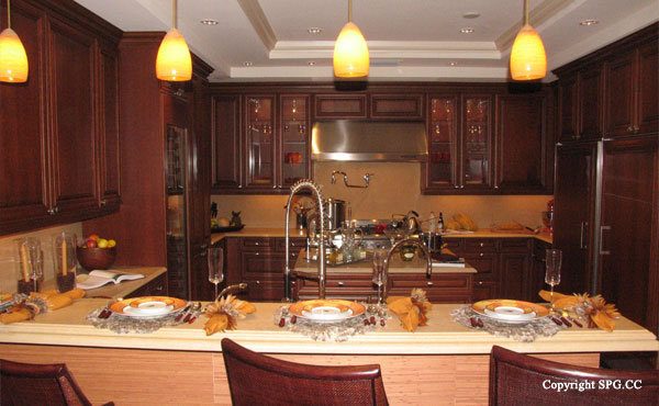 Kitchen at Residence 203 Luxuria luxury condo in Boca Raton, Florida