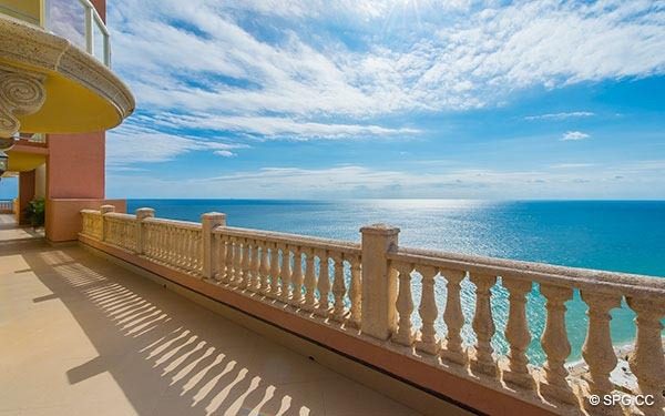 Unobstructed Ocean Views from Grand Penthouse 29A, Tower II at The Palms, Luxury Oceanfront Condos in Fort Lauderdale, South Florida 33305