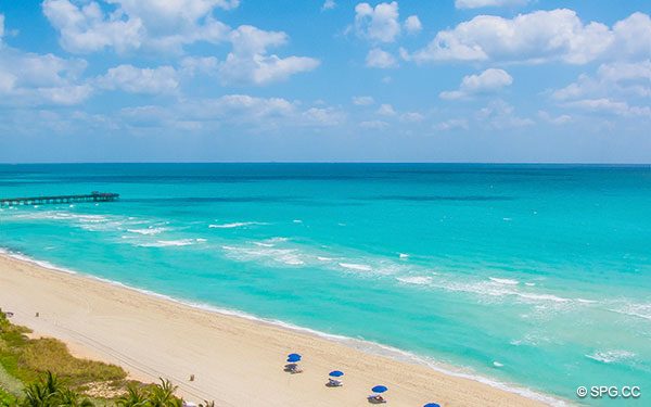 Beautiful Beach Views from Residence 1001 at Turnberry Ocean Colony, Luxury Oceanfront Condominiums in Sunny Isles Beach, Florida 33160