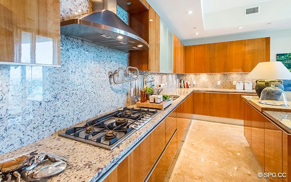 Beautiful Gourmet Kitchen inside Residence 504 at Turnberry Ocean Colony, Luxury Oceanfront Condominiums in Sunny Isles Beach, Florida 33160