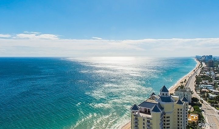 Spectacular Views from Grand Penthouse 28A, Tower I at The Palms, Luxury Oceanfront Condominiums in Fort Lauderdale, Florida 33305.