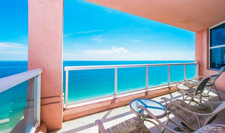 Oceanfront Terrace for Residence 18B, Tower I at The Palms, Luxury Oceanfront Condominiums Fort Lauderdale, Florida 33305