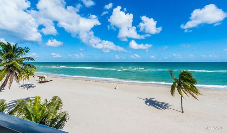 Ocean Views from Residence 4B at Sage Beach, Luxury Oceanfront Condominiums in Hollywood, Florida 33019