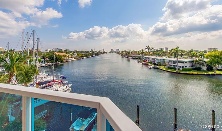 Beautiful Water Views Residence 4B at Aria at Las Olas, Luxury Waterfront Condos on Hendricks Isle in Fort Lauderdale, Florida 33301