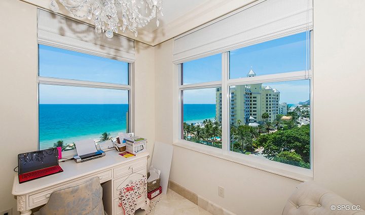 Ocean Views from Every Room in Residence 9F, Tower I at The Palms, Luxury Oceanfront Condominiums Fort Lauderdale, Florida 33305