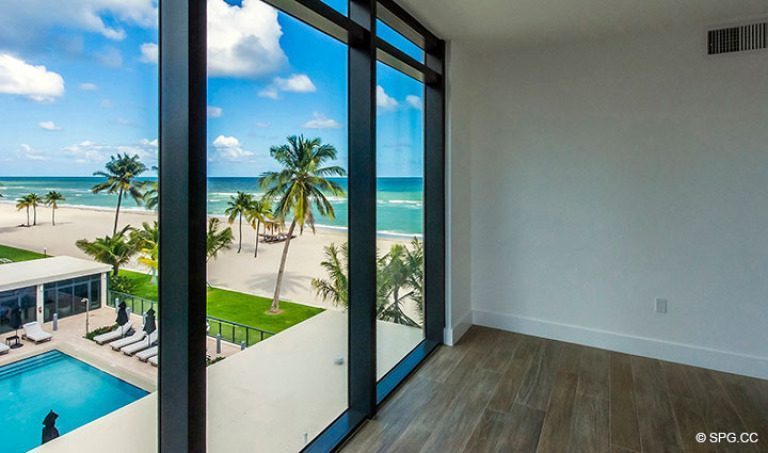 Beautiful Bedroom Views from Residence 4B at Sage Beach, Luxury Oceanfront Condominiums in Hollywood, Florida 33019