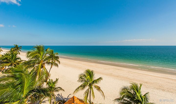 Spectacular Beach Views from Oceanfront Villa 1 at The Palms, Luxury Oceanfront Condominiums Fort Lauderdale, Florida 33305