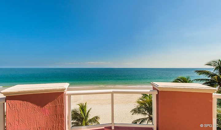 Infinite Ocean Views from Oceanfront Villa 1 at The Palms, Luxury Oceanfront Condominiums Fort Lauderdale, Florida 33305