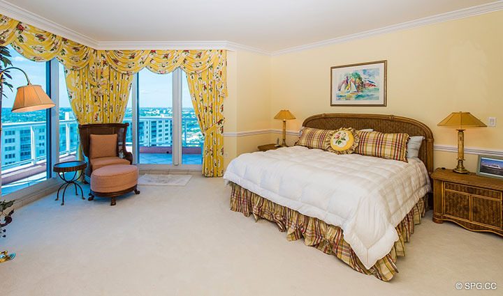 Large Master Suite inside Residence 20E, Tower 2 at The Palms, Luxury Oceanfront Condominiums Fort Lauderdale, Florida 33305
