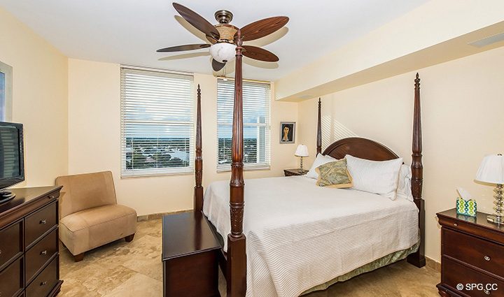 Bedroom inside Residence 12A, Tower I at The Palms, Luxury Oceanfront Condominiums Fort Lauderdale, Florida 33305