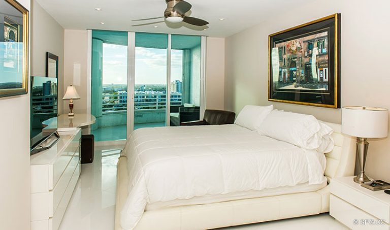 Guest Bedroom inside Residence 18D at Cristelle, Luxury Oceanfront Condominiums in Lauderdale by the Sea, Florida 33062.