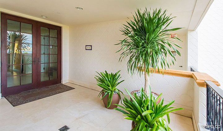 Foyer and Main Entrance to Luxury Oceanfront Condo Residence 5152 Fisher Island Drive, Miami Beach, FL 33109