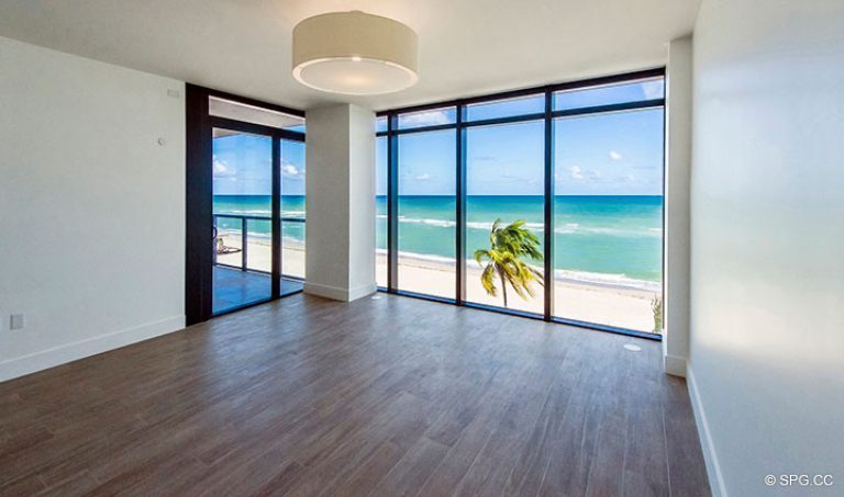 Master Bedroom inside Residence 4B at Sage Beach, Luxury Oceanfront Condominiums in Hollywood, Florida 33019