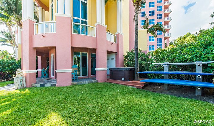 Private Back Yard for Oceanfront Villa 1 at The Palms, Luxury Oceanfront Condominiums Fort Lauderdale, Florida 33305