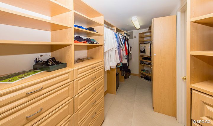 Large Walk-In Closet inside Residence 20E, Tower 2 at The Palms, Luxury Oceanfront Condominiums Fort Lauderdale, Florida 33305