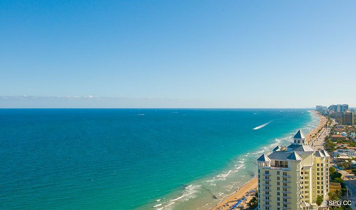 Ocean Views at Luxury Oceanfront Residence at 25D, Tower II, The Palms Condominium, 2110 North Ocean Boulevard, Fort Lauderdale Beach, Florida 33305, Luxury Seaside Condos, The Palms Tower II in Florida 