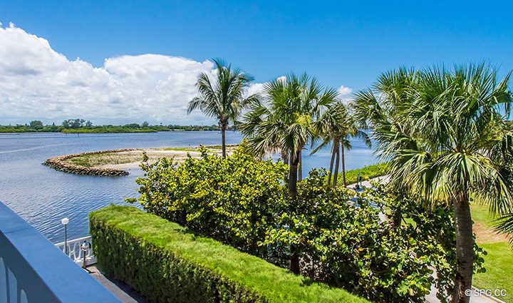 Terrace View from Residence 316 at The President of Palm Beach, Luxury Waterfront Condos in Palm Beach, Florida 33480