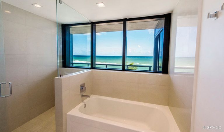 Master Bathroom inside Residence 4B at Sage Beach, Luxury Oceanfront Condominiums in Hollywood, Florida 33019