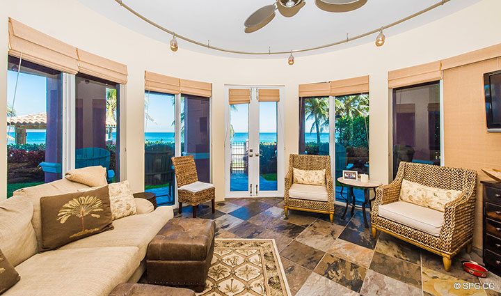 Ground Floor Cabana at Oceanfront Villa 1 at The Palms, Luxury Oceanfront Condominiums Fort Lauderdale, Florida 33305