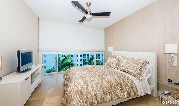 Guest Suite inside Residence 504 at La Rive, Luxury Waterfront Condos in Fort Lauderdale, Florida 33304.