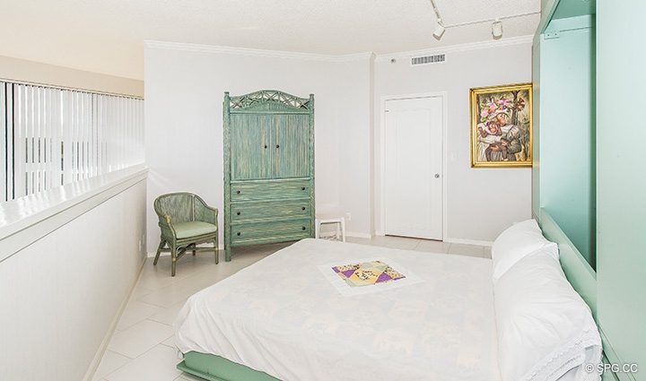 Bedroom inside Residence 3-501 For Sale at Oasis, Luxury Oceanfront Condos in Palm Beach, Florida 33480.