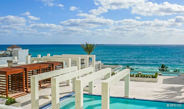 Beautiful Terrace Views from Residence 803 at Las Olas Beach Club, Luxury Oceanfront Condos in Fort Lauderdale, Florida 33316.