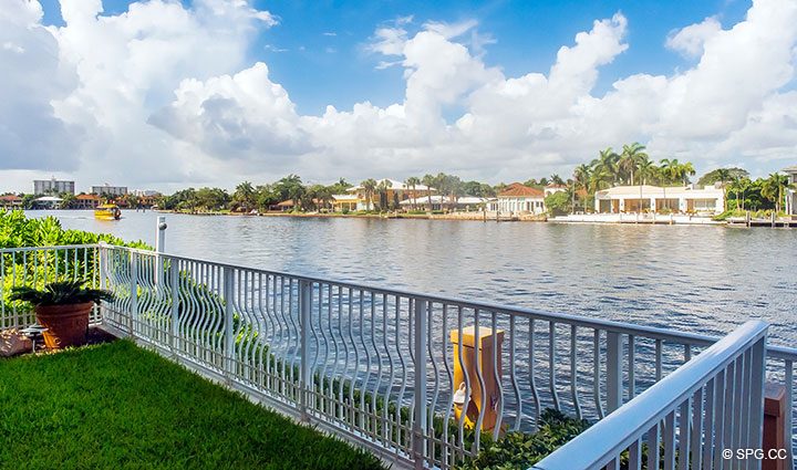 Beautiful Intracoastal Views from Residence 105 at La Cascade, Luxury Waterfront Condominiums in Fort Lauderdale, Florida 33304.