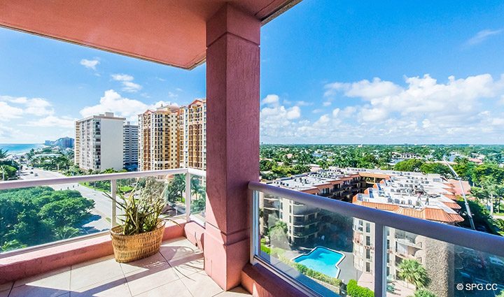 Terrace Views from Residence 10E, Tower I at The Palms, Luxury Oceanfront Condominiums Fort Lauderdale, Florida 33305